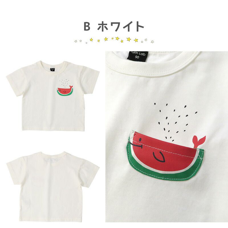 日本 ZOOLAND - 純棉小口袋短袖上衣-檸檬果汁-薄荷綠