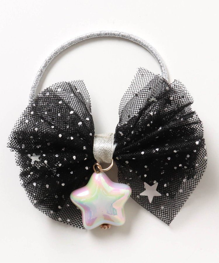 日本 apres les cours - 閃耀星星薄紗蝴蝶結髮圈-白 (F)