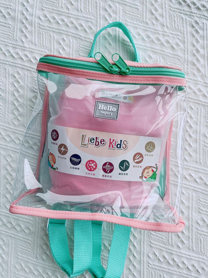 香港百寶袋王 Bagtory HK - Hello Bacyk 撞色後背包(小)-草莓x深藍