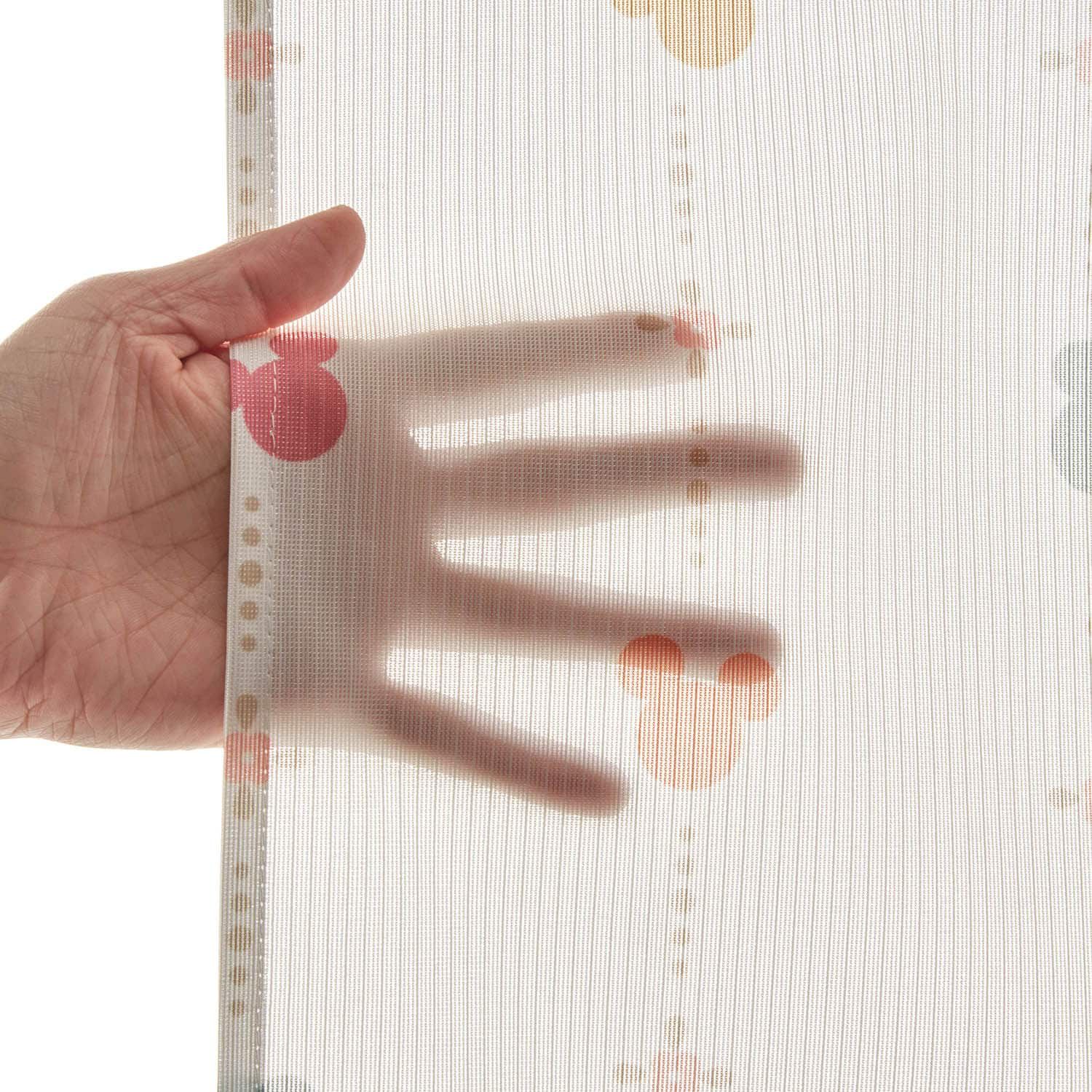 日本千趣會 - 迪士尼 遮光隔熱小窗簾-米奇點點-米灰色系