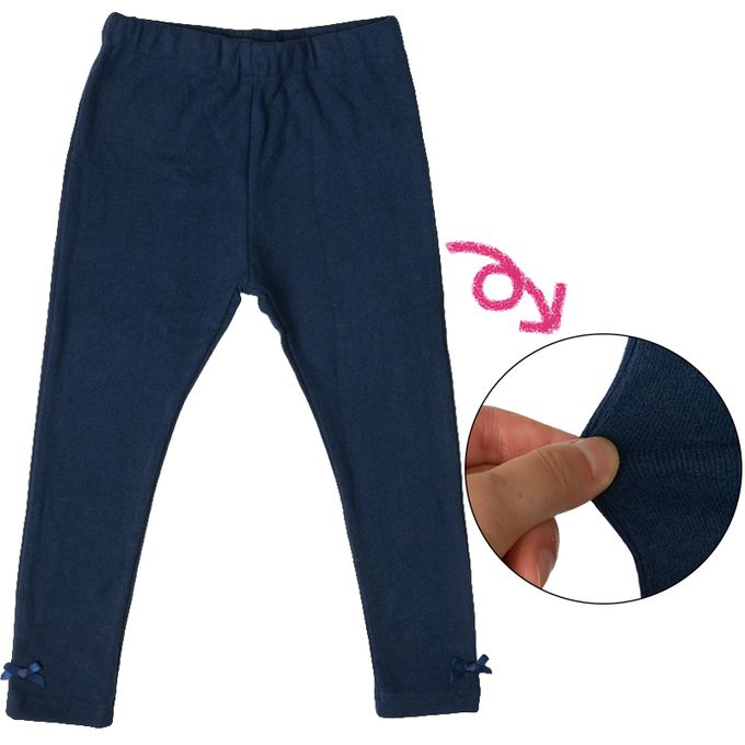 akachan honpo - 10分內搭褲-彈性雙面羅紋-深藍色