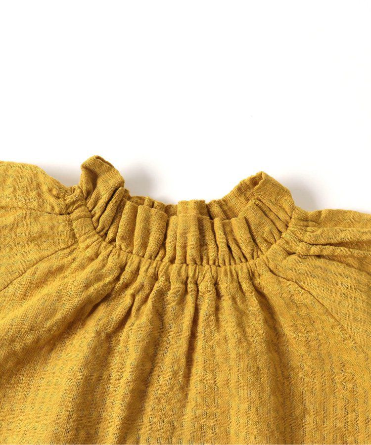 日本 BREEZE - 微立領宮廷風傘狀長袖洋裝-素面-紅