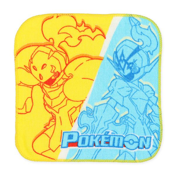 日本西松屋 - 純棉上學擦手巾/手帕(5入組)-寶可夢-水藍/紅系 (16×16cm)