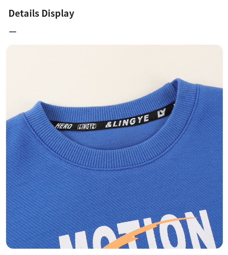 童趣圓領長袖上衣-拼色雙口袋-黑色