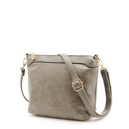 日本 FIRANO - 馬蹄環簡約肩背/側背兩用大方包+檸檬折疊購物袋 三件組-BE