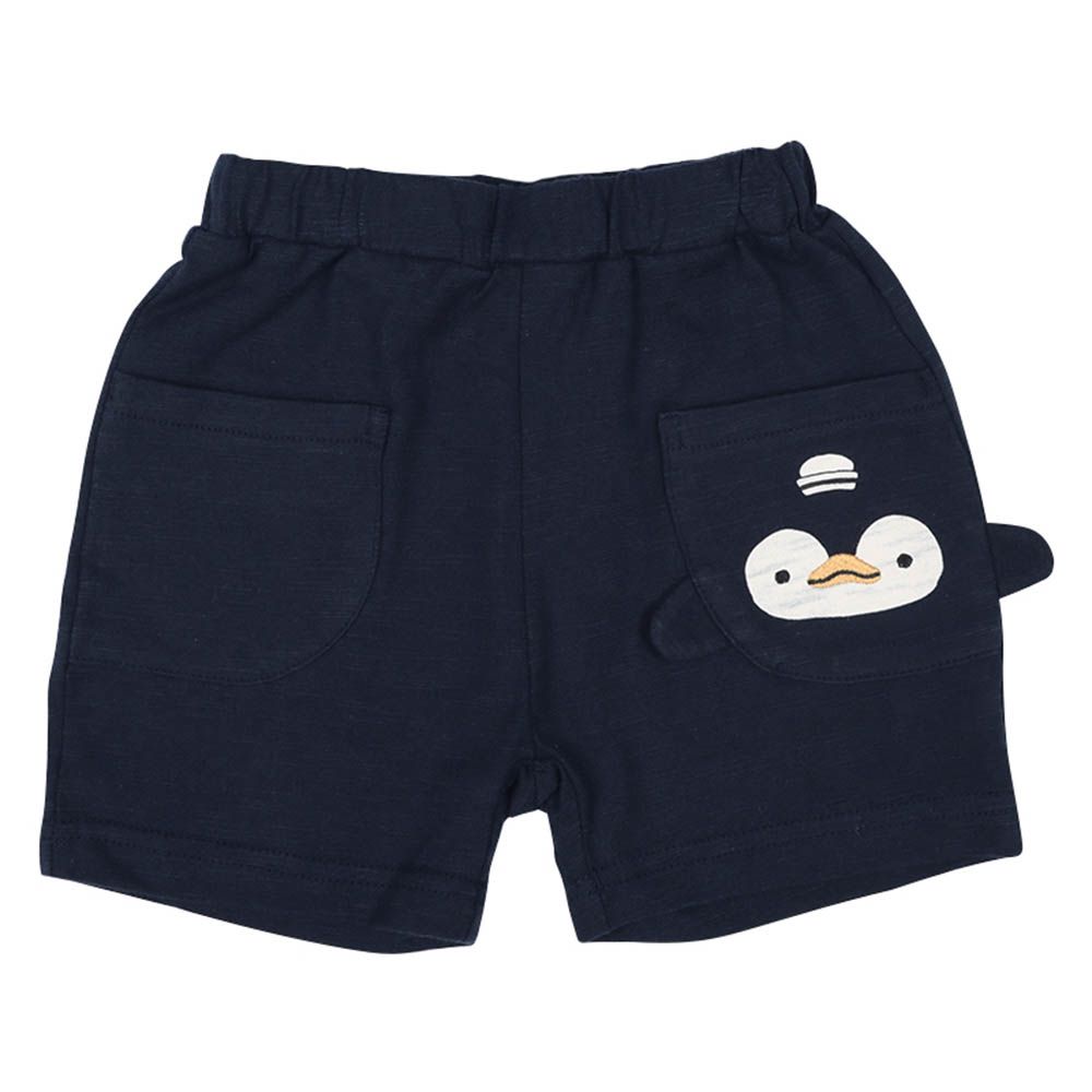 短褲-動物-深藍色