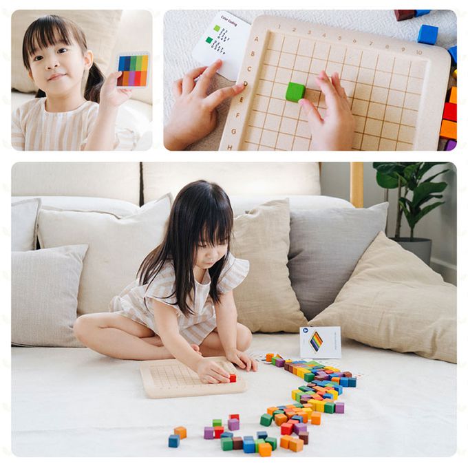 泰國 Plantoys - 彩色方塊多元學習組