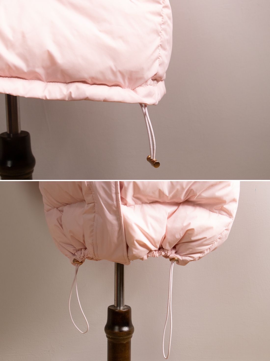 韓國 MONJELLO - (100%鴨絨)雪國來的長版羽絨外套-卡其(帶綠)