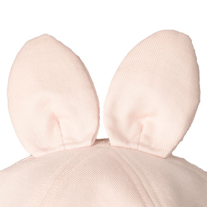 akachan honpo - 寬簷帽-兔耳 小花-粉紅色