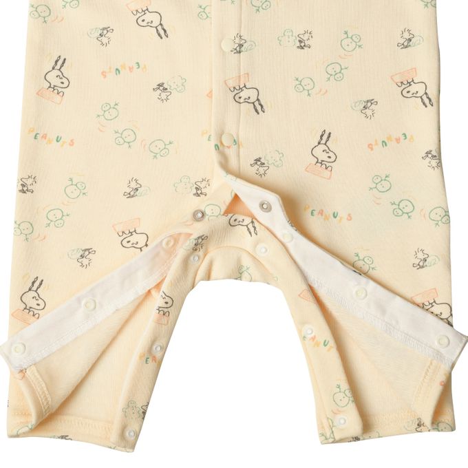 akachan honpo - 長袖兔裝-史努比與雪人-奶油色