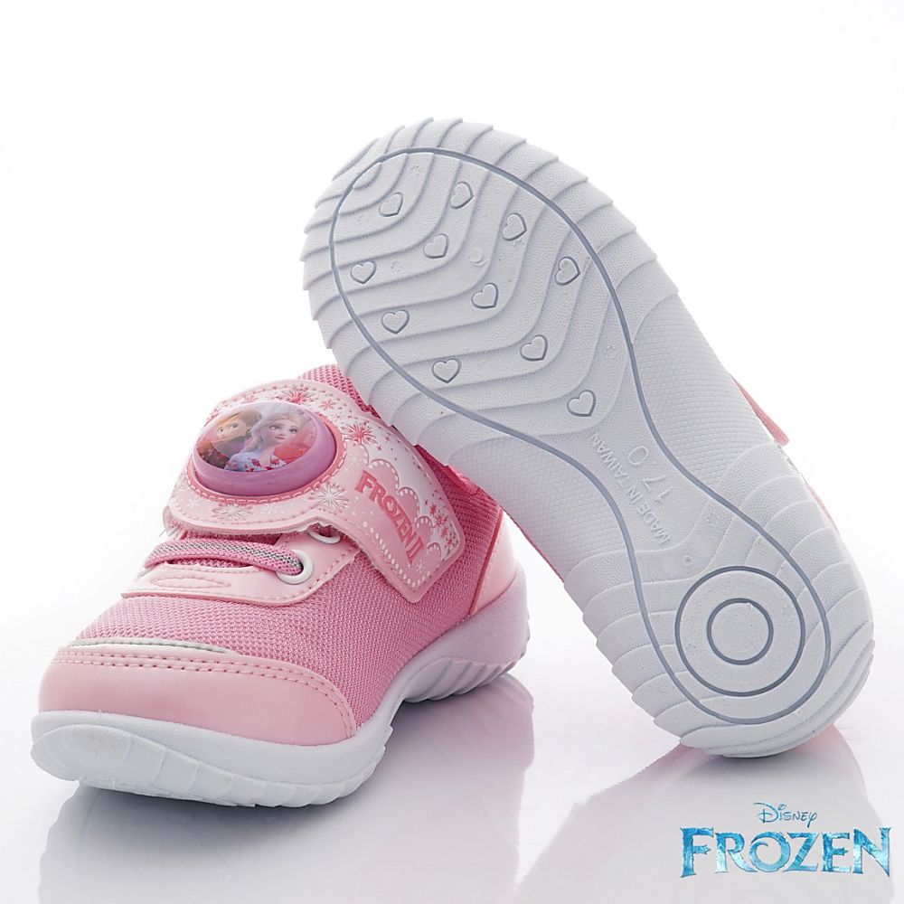 冰雪奇緣 - 台灣製冰雪奇緣電燈款(中小童段)-運動鞋-粉