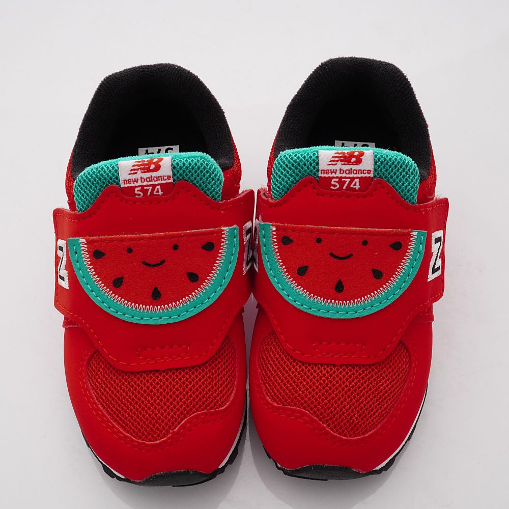 New Balance - 復古透氣慢跑西瓜鞋款574FRR系列(小童段)-紅