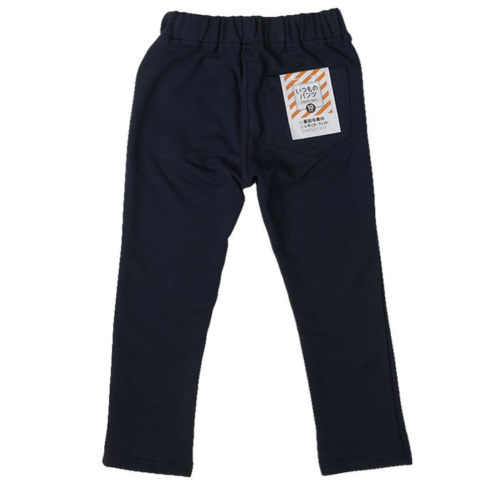 akachan honpo - 10分長經典褲 裏起毛-一般合身款-深藍色