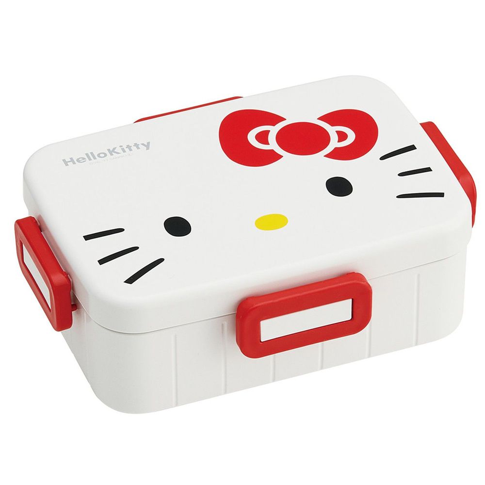 日本 SKATER 代購 - 日本製可微波樂扣便當盒(附隔板)-大臉kitty (650ml)-YZFL7