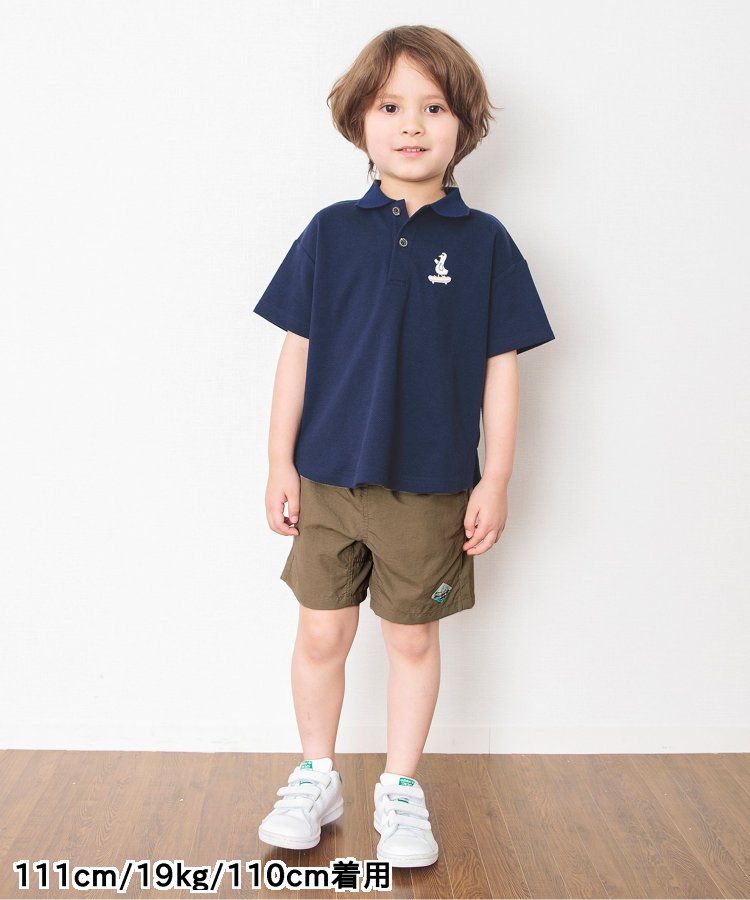 日本 BREEZE - 水陸二用百搭logo裝飾短褲-寶石綠