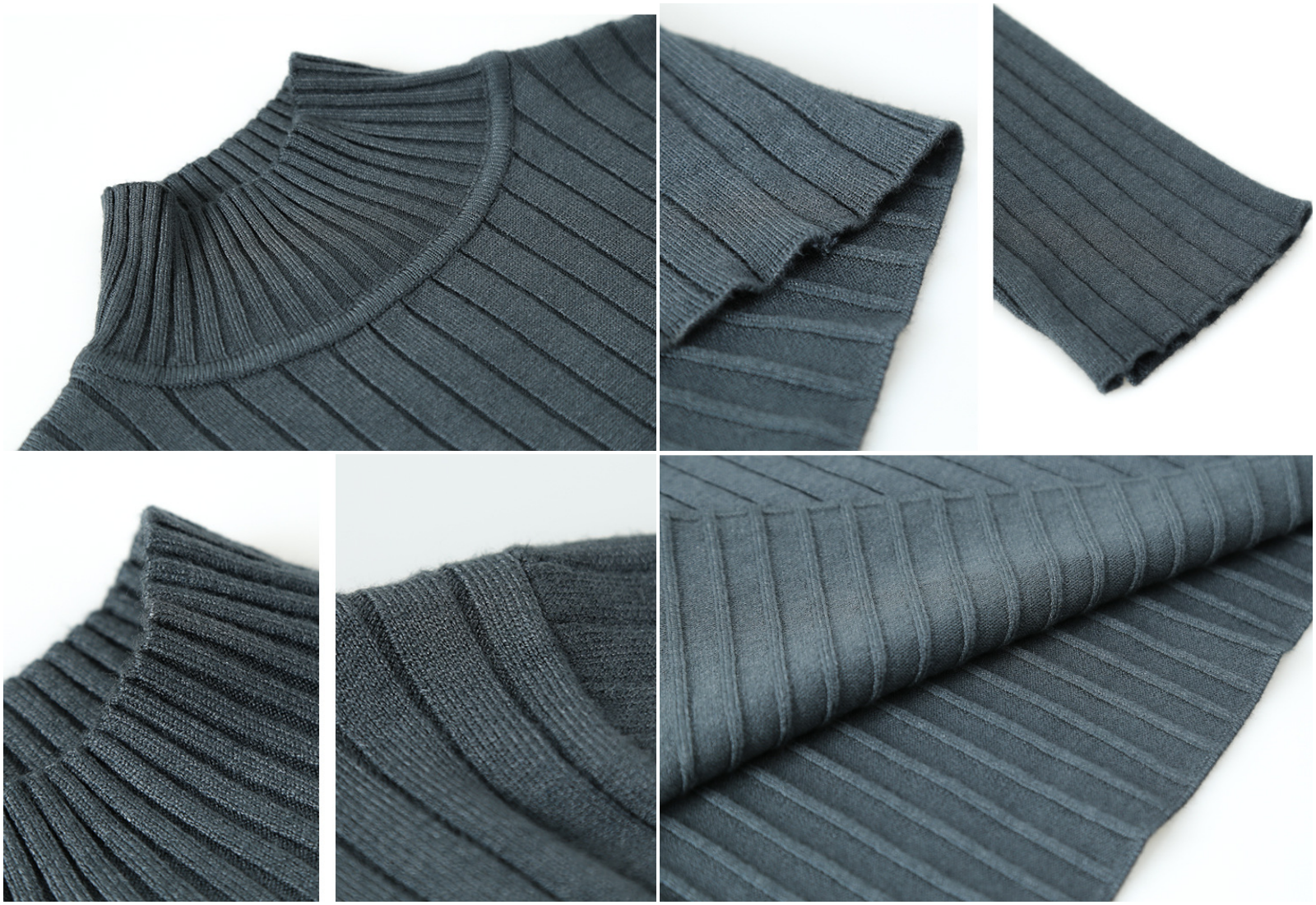 優雅顯高針織連身裙-深灰 (F)