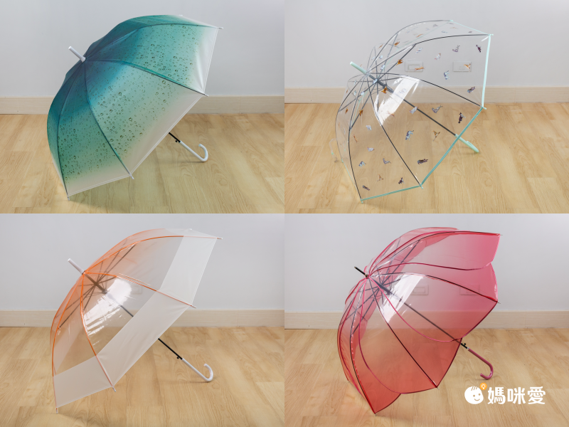 日本中谷 - [日雜推薦] 各種貓咪透明傘/雨傘-粉紫 (傘骨60cm)