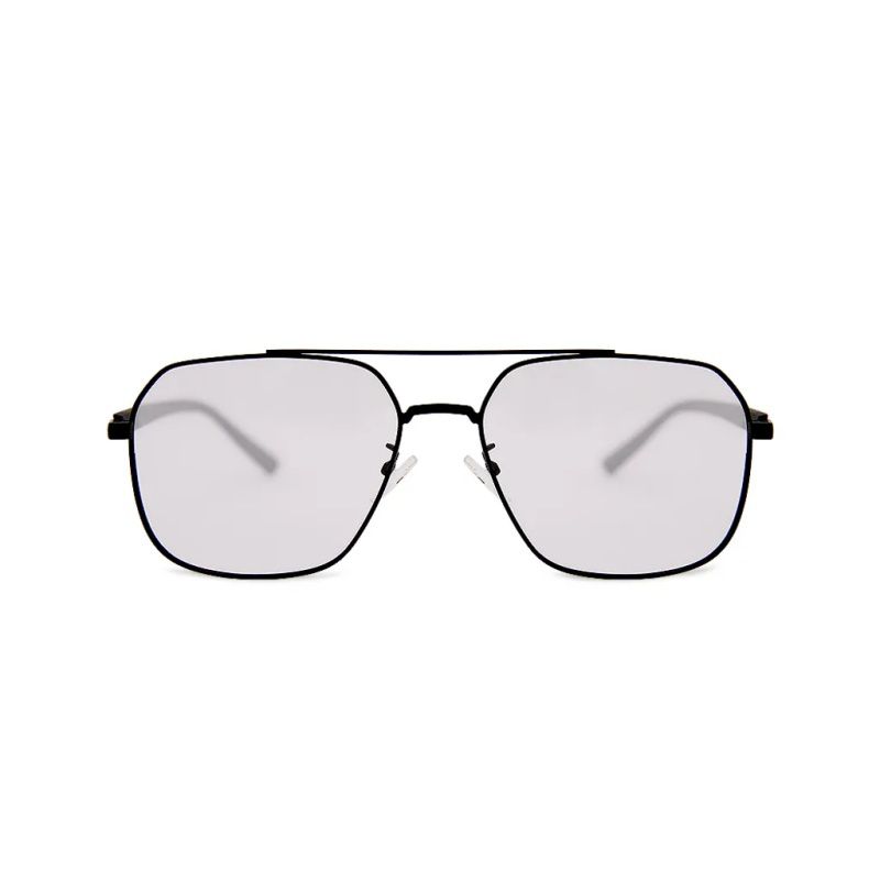 ALEGANT - 極簡俐落晶石灰飛官款方框感光變色寶麗來偏光太陽眼鏡│UV400太陽眼鏡全天候適用