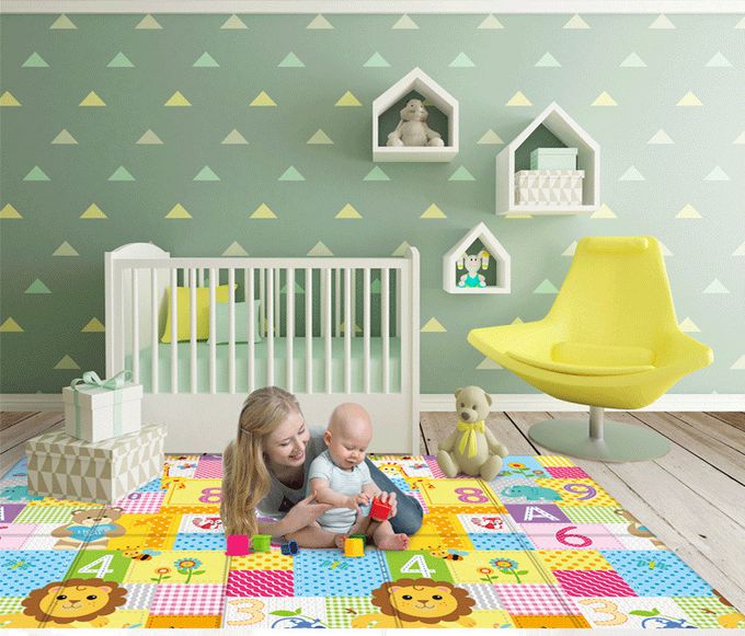 Vanibaby - XPE雙面折疊地墊/爬行地墊-動物森友 (180x100x1cm)