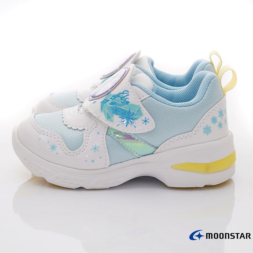Moonstar日本月星 - DN冰雪奇緣電燈(中小童段)-運動鞋-白