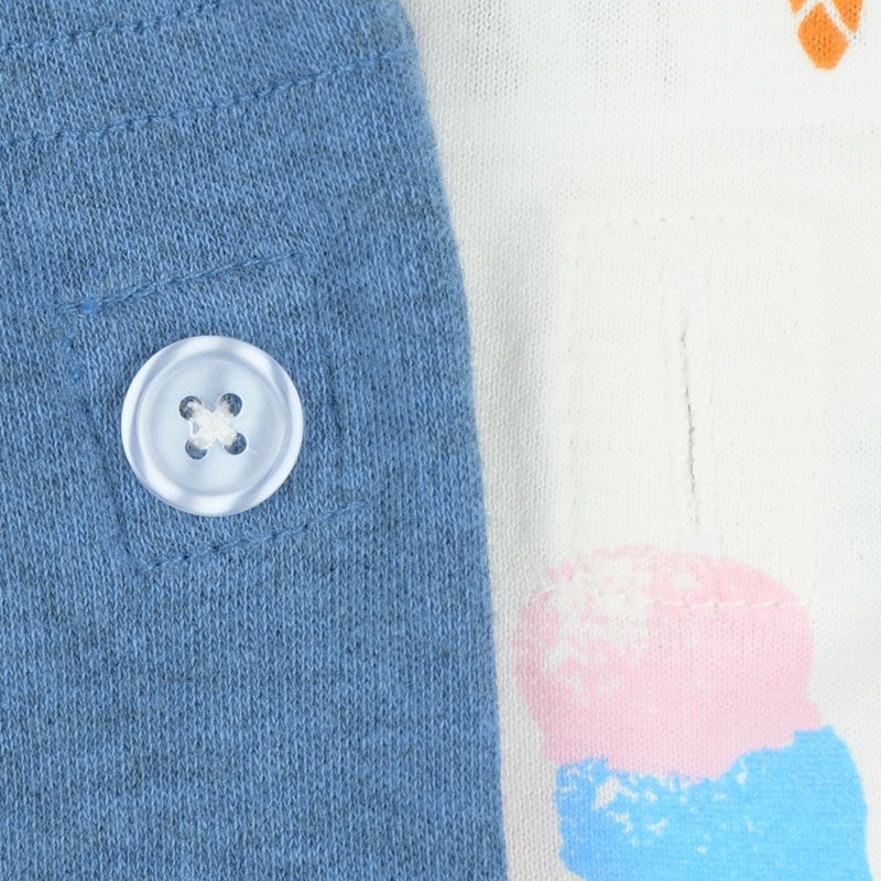 akachan honpo - 女短袖家居服CoCupa!! 背部為棉紗-冰淇淋兔-米白色