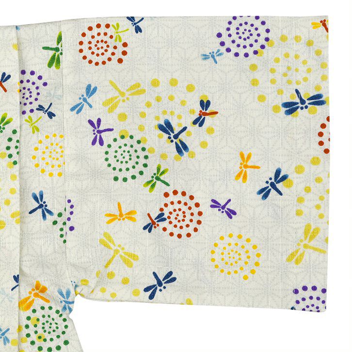 akachan honpo - 兩件式甚平-蜻蜓-米白色