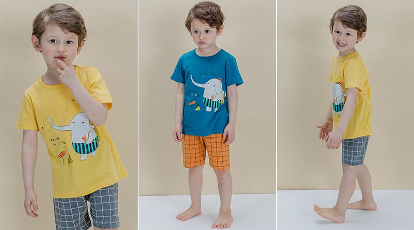 韓國 Sopoliini 童趣北歐風☺ 夏季純棉套裝 / 家居服