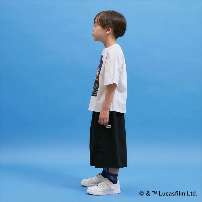 日本 b-ROOM - 限量星際聯名 防污速乾印花短袖上衣-電影場景-白