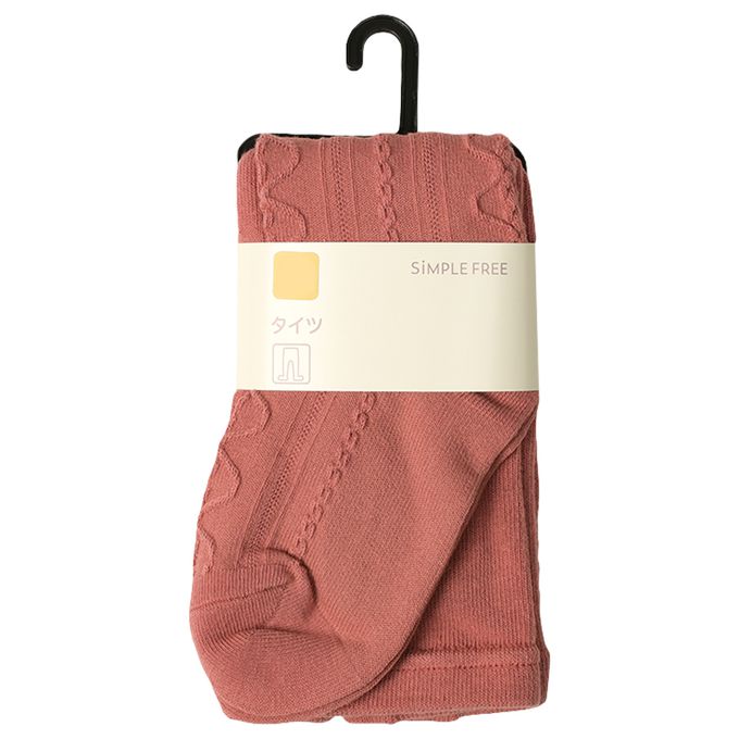 akachan honpo - 褲襪-立體花紋-桃色