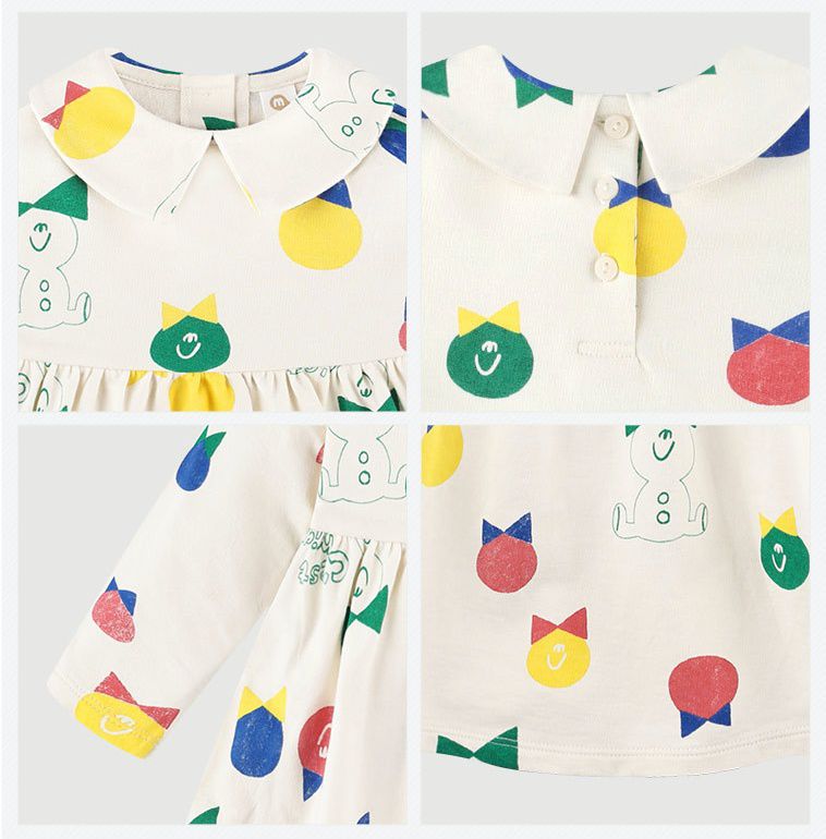 韓國 milk mile - 彩色玩具高腰洋裝