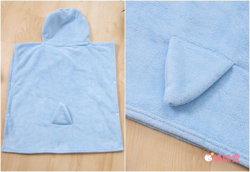 日本 LIV HEART - 5倍吸水力蓬鬆柔軟 兒童連帽背心浴袍-花貓-白 (長60cm)