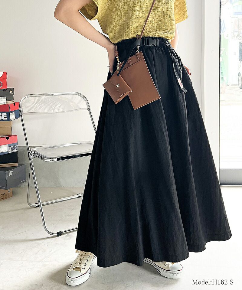 日本 Classical Elf - 街頭風綁帶修身長裙-摩卡棕