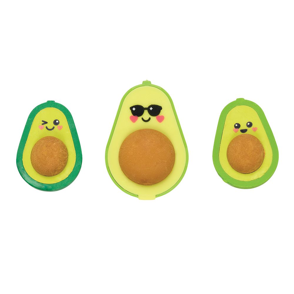 【橡皮擦系列】造型削鉛筆器與橡皮擦組 (酪梨家族)