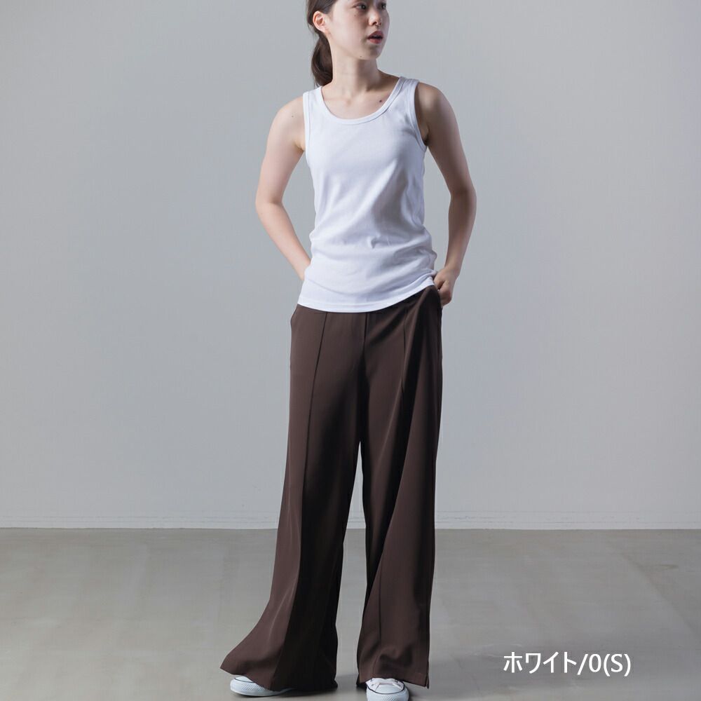 日本 OMNES - 棉混透氣彈性無袖背心/內搭-白