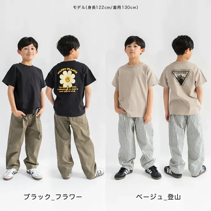 日本 BRANSHES - 天竺棉可愛印花短袖上衣-軟糖小熊-黑