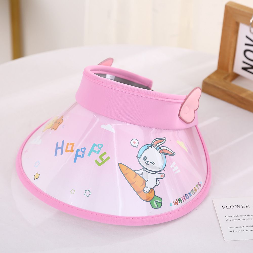 兒童空頂遮陽帽-太空兔-黃色 (建議2-6歲)