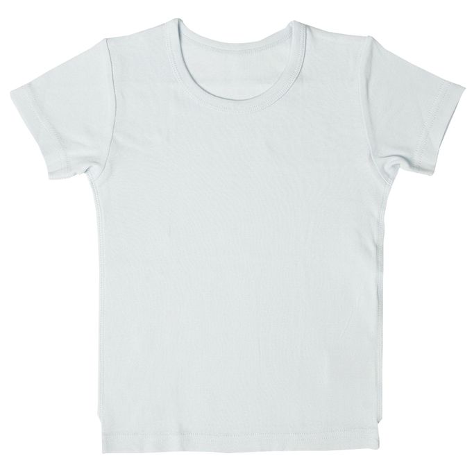 akachan honpo - 短袖圓領速乾上衣-2件組 交通工具-淺藍色