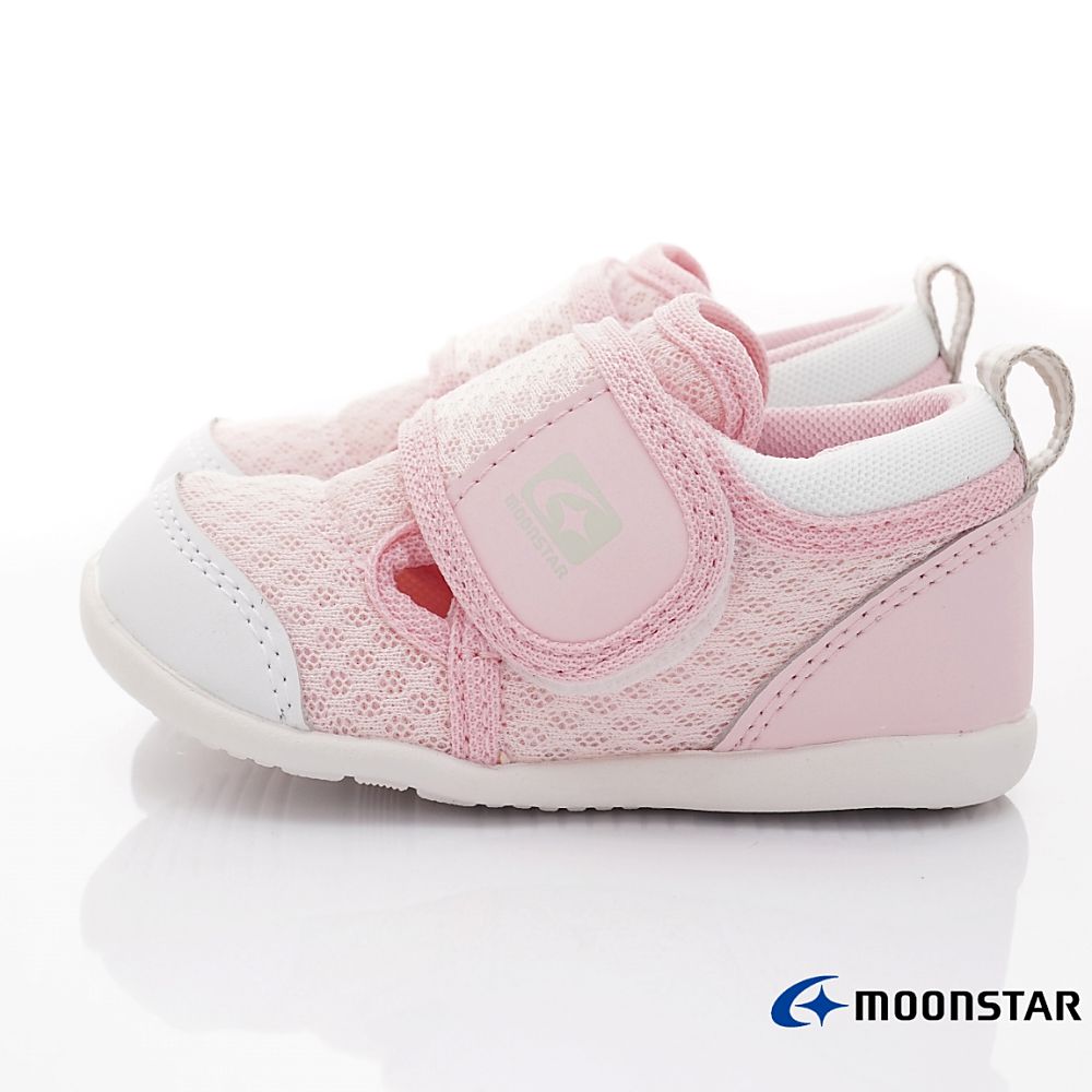 MOONSTAR日本月星 - 休閒機能寶寶學步鞋(寶寶段)-白粉