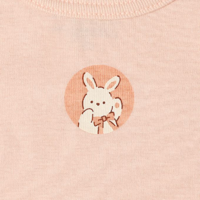 akachan honpo - ah短袖圓領上衣2件組-穿衣練習-粉紅色