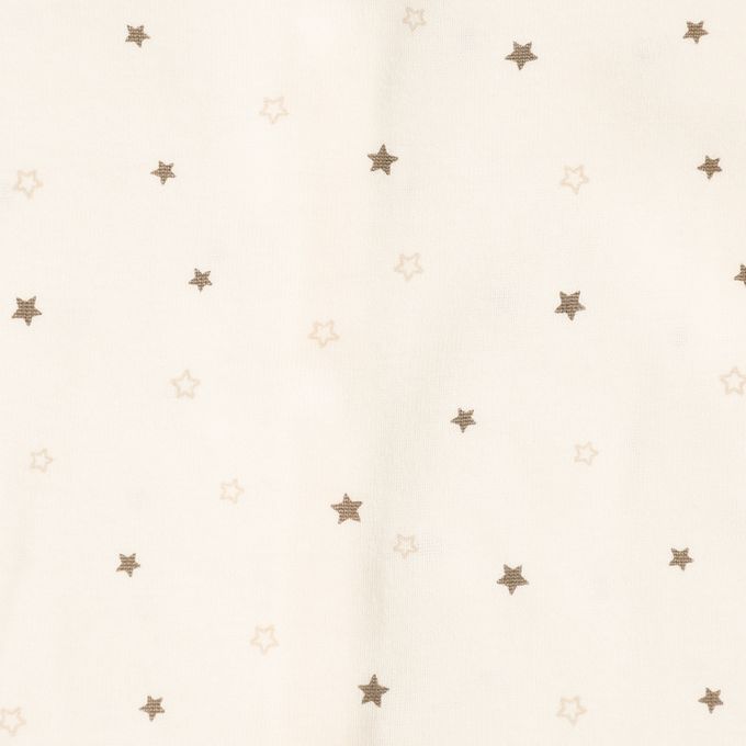 akachan honpo - 長袖前開式速乾包屁衣-2件組 星星-灰色