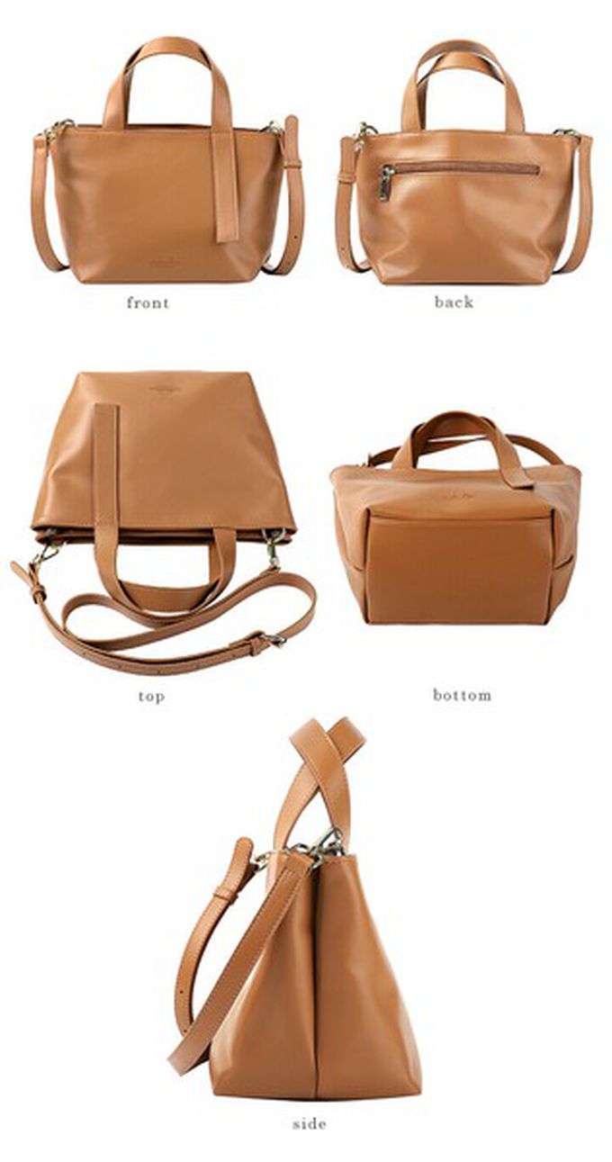 日本 LIZDAYS - 2way柔滑簡約手提/側背包-煙燻粉 (20x19cm)