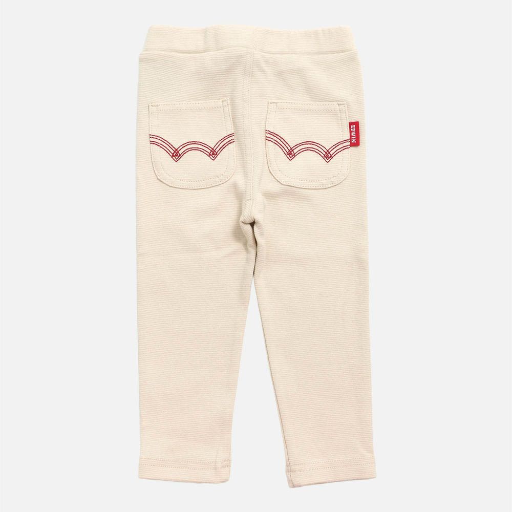 EDWIN聯名 超彈性伸縮長褲-奶油杏