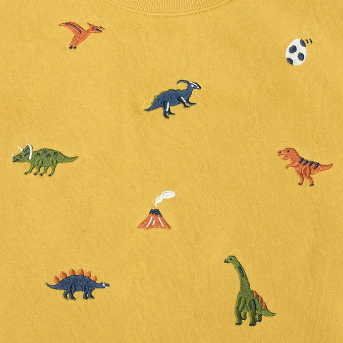 akachan honpo - 長袖休閒上衣-滿版圖案-黃色