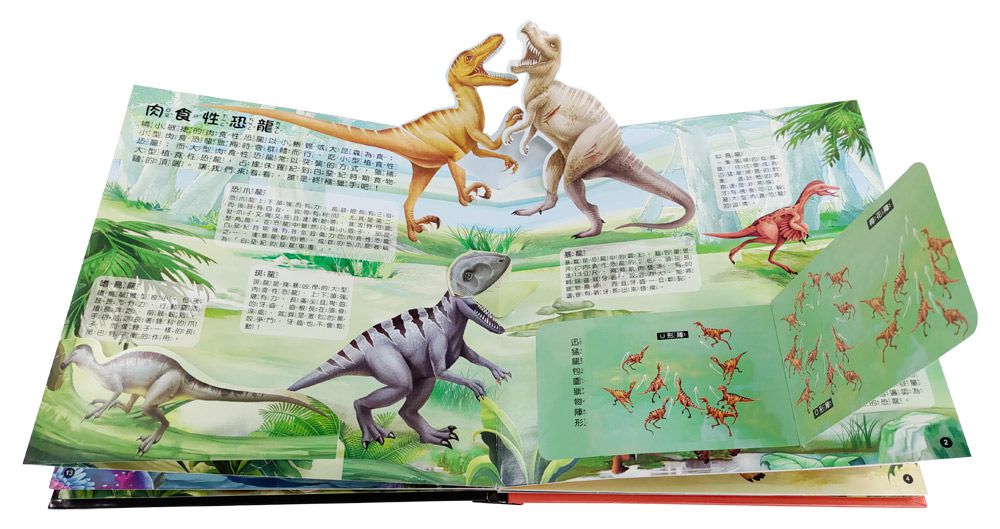 恐龍立體遊戲書【首刷限量贈送12款恐龍模型】-55隻恐龍及古生物+25個互動機關