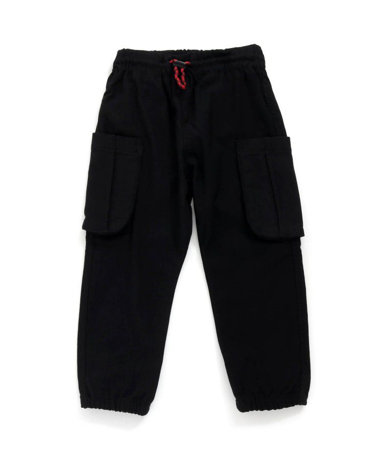 日本 BREEZE - 裏起毛工裝休閒長褲-丹寧藍