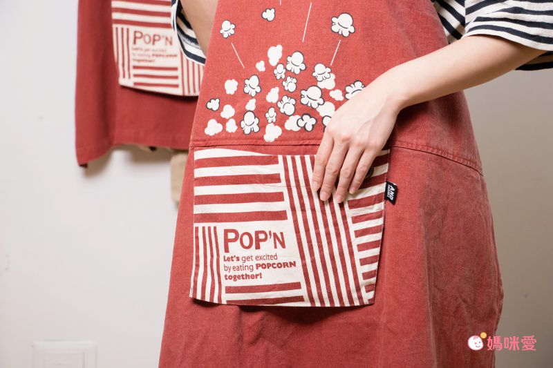 日本代購 - 印度棉質感兒童料理圍裙(可調尺寸/收納)+頭巾兩件組-美式露營插畫-灰橘 (100-160cm)