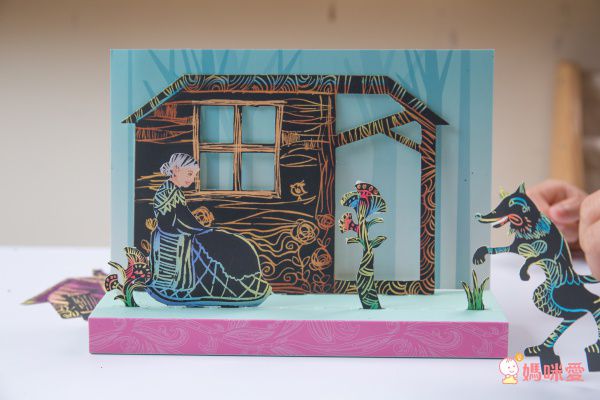 韓國 AMOS - 創意刮畫說故事-小紅帽