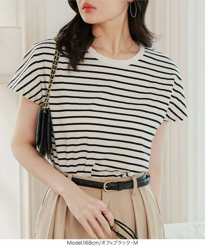 日本 Kobe Lettuce - 經典定番 純棉圓領短袖上衣-黑