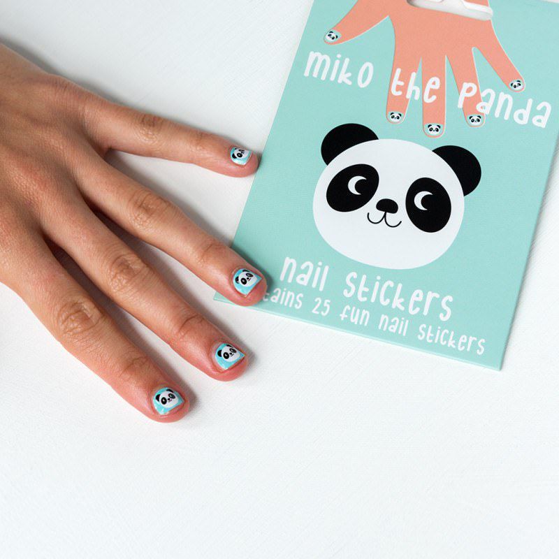 英國 Rex London - 指甲貼紙25張-可愛熊貓