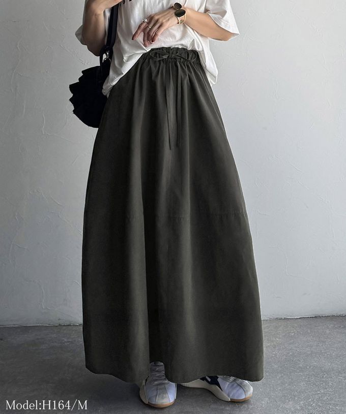 日本 Classical Elf - Java 桃皮磨毛感繭型蓬盈長裙(有口袋)-黑